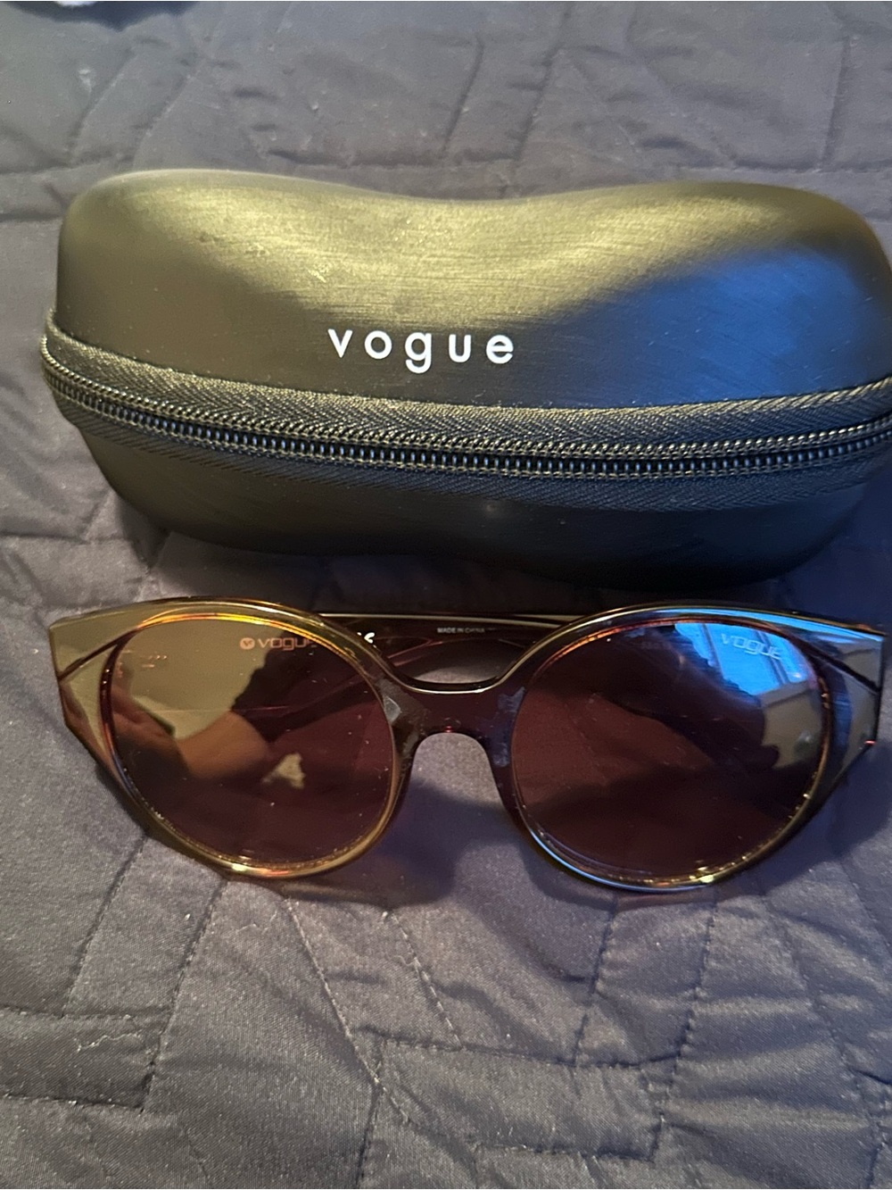 Vogue Cat Eye Sunglasses in Dark Brown Tortoiseshell